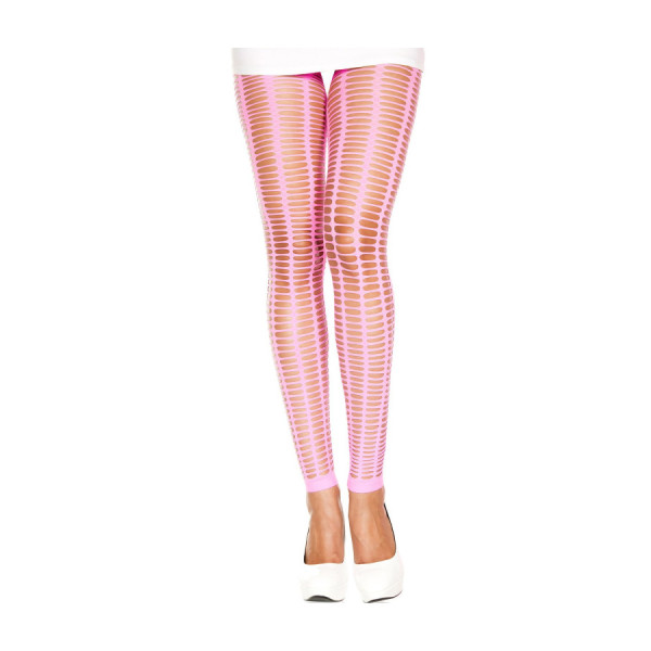 Leggings rose fluo moulant ajouré petits trous 